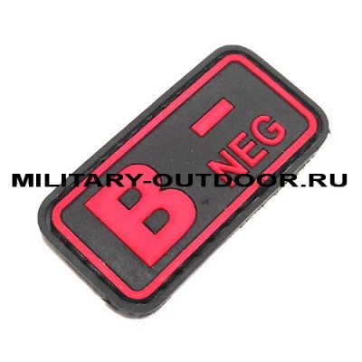 Патч B Neg- Black/Red 50x25 мм PVC
